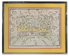 Lady on Couch II by Peter Max, Lithograph, offered Feb 2023