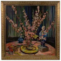 Flowering Almond by Florence White Williams, Oil on Board, offered Jan 2023