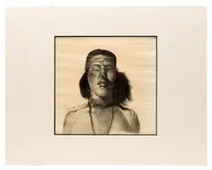 Untitled by Gerald Ira Diamond Cassidy, Graphite on Parchment, offered Jan 2023