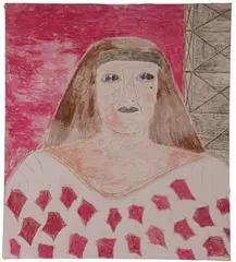 Chicago, City of Concrete by Lee Godie, Mixed Media on Canvas, offered Dec 2022