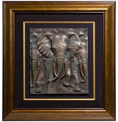 Stampede by Bill Mack, Bronze Plaque, offered Dec 2022
