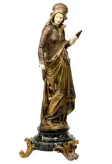 Albert Carrier-Belleuse, Patinated, Bronze Sculpture