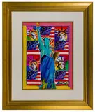 Peter Max, God Bless America III - With F, Mixed Media
