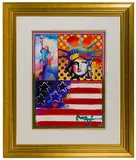 Peter Max, God Bless America IV, Mixed Media