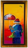 Peter Max, Umbrella Man on Blend, Acrylic on Canvas