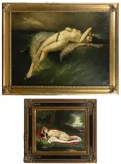 N. Henry Bingham, Nude, Oil on Canvas