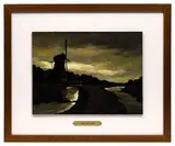 Toon Koster, Molen Aan Het Water Met Bruggetje, Oil on Panel
