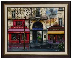 Thomas Pradzynski, Maison Rouge, Serigraph on Canvas