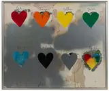 Jim Dine, Eight Hearts, Screenprint