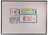 Riccardo Licata, Asian Market, Mixed Media Print on Handmade Paper