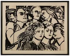 Lester Johnson, Passing Image, Etching