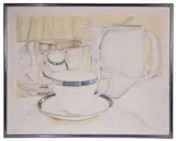Jeanette Pasin Sloan, Cup with Blue Rim, Lithograph
