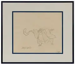 Marc Davis, King Hubert, Pencil on Paper Cel