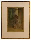 Hiroshi Yoshida, Misty Day in Nikko, Woodblock Print