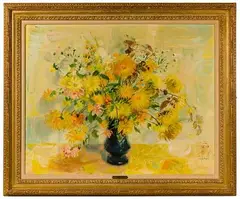 Fleurs by Le Pho, Oil on Canvas, offered Oct 2022