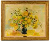 Le Pho, Fleurs, Oil on Canvas