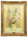 Le Pho, Fleurs, Oil on Canvas