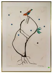 Ed Baynard, Untitled, Linocut, Relief / Pochoir on Handmade Paper