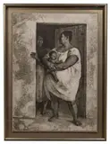 Mujeres con Nina en la Puerta by Francisco Zúñiga, Lithograph, offered Aug 2022