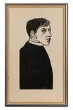 Leonard Baskin, Self-Portrait as Priest, Woodcut