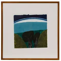 Arroyo by Carol Summers, Woodcut, offered Aug 2022