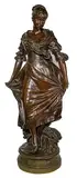 Luca Madrassi, La Danse Apres La Moissen, Bronze Sculpture
