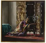 Harry McCormick, Purple Kimono, Oil on Canvas