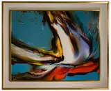 Wind of Springtime by Leonardo Nierman, Oil on Board, offered Jul 2022