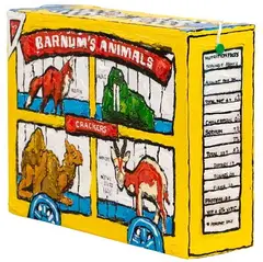 Barnum's Animal Cracker by Leslie Lew, Acrylic Canvas, offered Jul 2022
