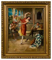 Arthur Trevor Haddon, Flamenco Dancer, Oil on Canvas