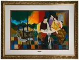 Itzchak Tarkay, Sunset Over Haifa, Serigraph