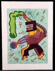 Oops Goops by Karl Wirsum, Etching and Aquatint, offered Jul 2022
