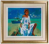 Nicola Simbari, La Belle aux Maldives, Serigraph