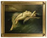 N. Henry Bingham, Nude, Oil on Canvas