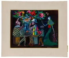 Noel Rockmore, Untitled, Acrylic and Collage on Paper