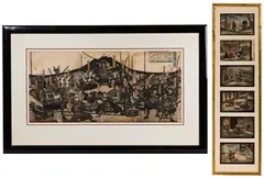 Utagawa Sadahide, Portraits of Takeda Shingen, Woodblock Triptych