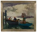 Gordon Grant, Men of Gloucester, Oil on Masonite