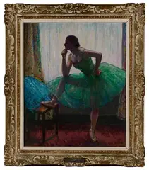 Louis Kronberg, Dancer in Green, Oil on Canvas