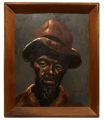 Peasant by Leonard Morris, Oil on Canvas Board, offered Mar 2022