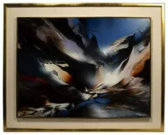 Tempest by Leonardo Nierman, Acrylic on Masonite, offered Mar 2022