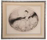 Lady with Camellias by Louis Icart, Etching and Aquatint, offered Mar 2022