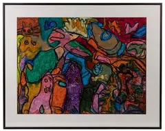 Untitled by Hector Rivera, Pastel Oil on Paper, offered Feb 2022