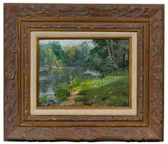 Untitled by Charles Vickery, Oil on Canvas Board, offered Feb 2022