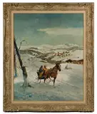 Ludwig Gschossmann, Snow, Oil on