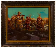 Don Prechtel, Rocky Mtn. Fur Co., Oil on Panel