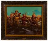 Don Prechtel, Rocky Mtn. Fur Co., Oil on Panel