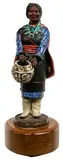 Pat Mathiesen, Zuni Woman, Bronze Sculpture