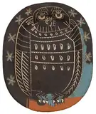 Hibou Mat by Pablo Picasso, Earthenware Plate; ceramic, Madoura edition, offered Jan 2022