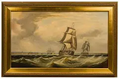 Ebenezer Colls, Man of War, Oil Painting