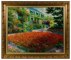 Claude Cambour, Les Geraniums Ensoleilles, Oil on Linen